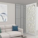 Ver imagem 1 de Painel Vazado Divisória Mdf Barcelona Branco - 0,60x2,60m