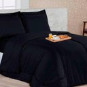 Ver imagem 2 de Kit Edredom Soft Casa Dona Casal + 4 porta Travesseiros e Lençol Preto