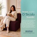 Ver imagem 7 de Kit 2 Poltronas Decorativas Zoe Orgânicas Modernas Minimalistas Sala Recepção Luxo Suede
