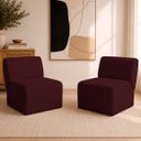 Ver imagem 1 de Kit 2 Poltronas Decorativas Zoe Orgânicas Modernas Minimalistas Sala Recepção Luxo Suede