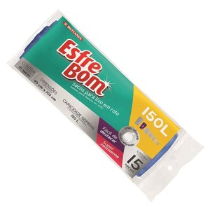 Saco para Lixo Esfrebom 150 Litros Rolo com 15 Unidades - Bt312 - Bettanin Saco P/lixo Esfrebom 150l