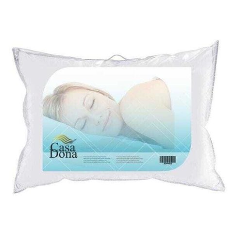 Travesseiro Percal 50x70cm Casa Dona 200 Fios Fibra Siliconada Branco