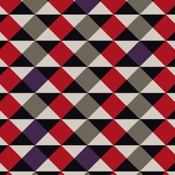 Passadeira Geométrico Triângulos Antiderrapante 66x240cm Vermelho e Roxo Casa Dona - 3