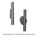 Ver imagem 4 de Arandela Tubo Cilindro 30cm 2 Fachos Escovada P/ 2 Mr11 St2773