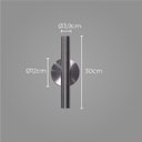 Ver imagem 3 de Arandela Tubo Cilindro 30cm 2 Fachos Escovada P/ 2 Mr11 St2773