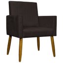 Ver imagem 4 de Kit 8 Poltronas Decorativas para Sala Mari Suede Cores Pé Palito Castanho