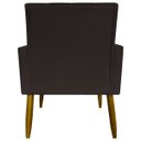 Ver imagem 7 de Kit 8 Poltronas Decorativas para Sala Mari Suede Cores Pé Palito Castanho