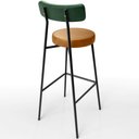 Ver mais imagens de Kit 5 Banquetas Alta Cozinha Sala Jantar Milão L02 Facto Verde Musgo Couríssimo Whisky - Lyam Decor
