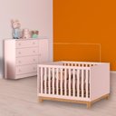 Ver imagem 1 de Conjunto Berço Mini Cama Slim e Cômoda Sapateira Rosa