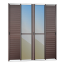 Ver imagem 1 de Porta Correr Venez. 6F.Móv.210 x 240 Elite c/Fecho Autom V.Ref.Mix Corten Brimak