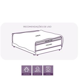 Pillow Top Viúva 200 Fios Premium 10cm 1200g/m² 128x188cm Branco - 8