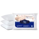 Ver imagem 1 de Kit 4 Travesseiros Percal Premium 50x70cm Casa Dona 200 Fios Siliconada Branco