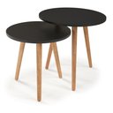 Ver imagem 1 de Conjunto Mesa de Apoio Redonda Preta