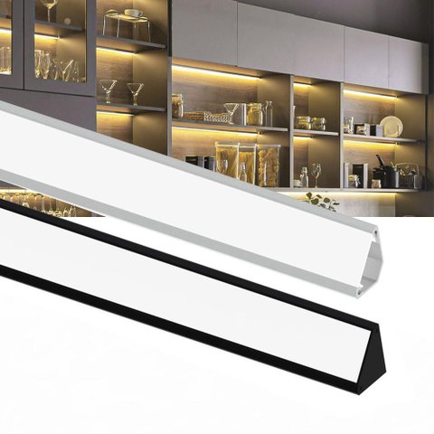 Perfil para Fita de Led Sobrepor Taschibra Spire L30 Branco Kit 3 Metros