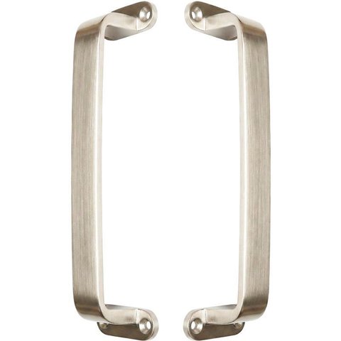 Puxador Duplo Milano 148mm Níquel Escovado Porta Pivotante Correr Passagem Madeira Vidro Colonial