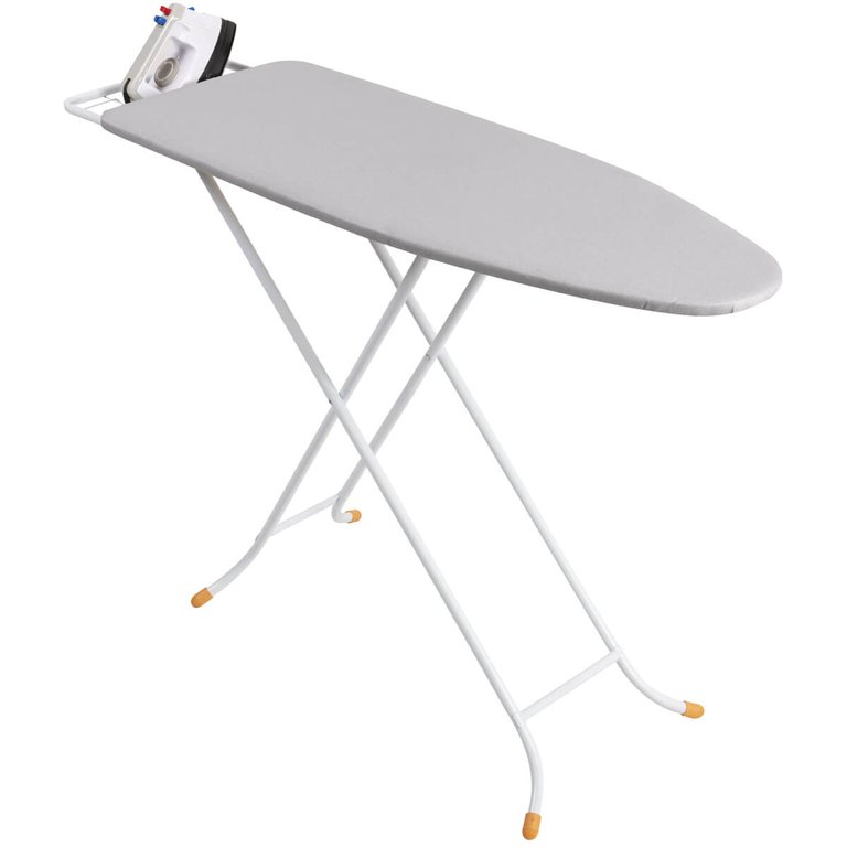 Tabua de Passar Roupa Dobrável Larga 115x41cm com Porta Ferro e Ajuste de Altura Utimil Tabua de Passar Roupa Dobrável Larga 115x41cm com Porta Ferro e Ajuste de Altura Utimil