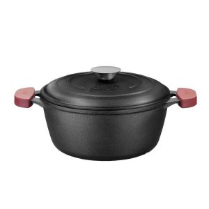 Caçarola de ferro fundido com tampa de ferro nr. 18 de 1,7 litros MTA