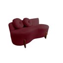 Ver imagem 2 de Namoradeira Sofá Feijão Lounge 120cm Orgânica Suede Marsala