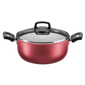 Caçarola Aluminio Tampa Vidro Antiaderente Cereja Nr. 22 Cód. 8943 Mta
