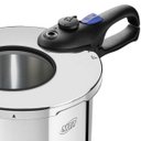 Ver mais imagens de Panela de Pressão com Visor Aço Inox Cooktop Fogão Indução Fundo Triplo 6 Litros Fechamento Externo 