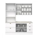 Ver imagem 3 de Cozinha Compacta Americana 7 Portas 5 Gavetas 100% Mdf Branco - Henn
