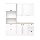 Ver imagem 2 de Cozinha Compacta Americana 7 Portas 5 Gavetas 100% Mdf Branco - Henn