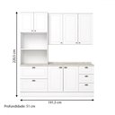 Ver imagem 4 de Cozinha Compacta Americana 7 Portas 5 Gavetas 100% Mdf Branco - Henn