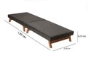 Ver imagem 3 de Cama Portátil Dobrável Solteiro 0,80x1,90 Cappuccino -C/Colchão Embutido