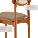 Ver imagem 5 de Mesa de Jantar com Kit 6 Cadeiras de Madeira Maciça MDF Monaco Linho Turim Imbuia