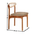 Ver imagem 4 de Mesa de Jantar com Kit 6 Cadeiras de Madeira Maciça MDF Monaco Linho Turim Imbuia