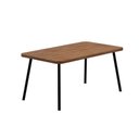 Ver imagem 1 de Mesa de Jantar Stellar Retangular 160cm X 90cm com 6 Lugares Cor:nogal com Preto