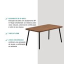 Ver imagem 4 de Mesa de Jantar Stellar Retangular 160cm X 90cm com 6 Lugares Cor:nogal com Preto