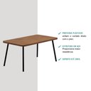 Ver imagem 5 de Mesa de Jantar Stellar Retangular 160cm X 90cm com 6 Lugares Cor:nogal com Preto