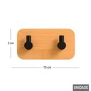 Ver imagem 3 de Gancho de Parede Adesivo, Gancho Duplo de Bambu - Não Precisa Furar