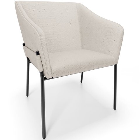 Cadeira para Sala de Jantar Estar Living Olívia L02 Linho Cru - Lyam Decor