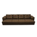 Ver imagem 6 de Sofá Retrátil Elétrico Sala de Estar Nolan Bipartido 379cm Conforto Premium em Couro Marrom Chocolat