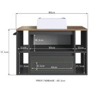 Ver imagem 3 de Gabinete para Banheiro com Cuba 01 Porta 80cm Mel Grafite Proddy