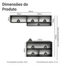 Ver imagem 4 de Armário de Cozinha Compacta 200 Cm Suspenso Preto Nice Madesa 08 Preto