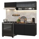 Ver imagem 3 de Armário de Cozinha Compacta 200 Cm Suspenso Preto Nice Madesa 08 Preto