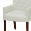 Ver imagem 2 de Poltrona Decorativa Liverpool Base Madeira Corano Bege