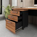 Ver imagem 4 de Gaveteiro Organizador 2 Gavetas e Espaço P/ Pastas F5 Office