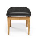 Ver imagem 2 de Puff Pandora com Pés de Madeira Maciça Conforto e Estilo Courino Preto 503