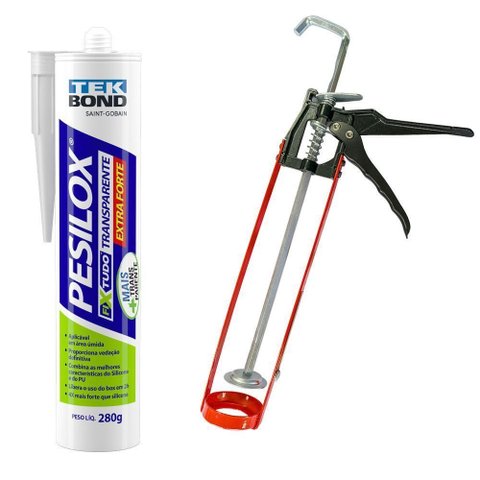 Kit Cola Pu Pesilox Fixa Tudo Adespec Tubo com Aplicador