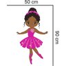 Adesivo de Parede Bailarina Vestido Pink:50 X 90 Cm - 2