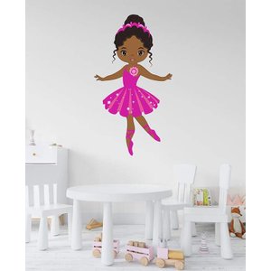 Adesivo de Parede Bailarina Vestido Pink:50 X 90 Cm