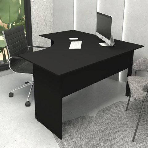 Mesa Escrivaninha em L 135cm X 60cm Pés Painel F5 Office