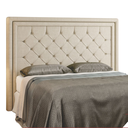 Ver imagem 2 de Cabeceira Estofada Cama Box Solteiro 0,98 Padano para Quarto Corino Bege - Larbelle