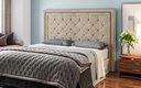 Ver imagem 6 de Cabeceira Estofada Cama Box Solteiro 0,98 Padano para Quarto Corino Bege - Larbelle