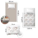 Ver imagem 4 de Jogo de Cama Solteiro Algodão 180 Fios 3 Pçs Estilo Moderno