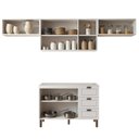 Ver imagem 6 de Cozinha Completa Modulada 4 Peças Frentes em MDF Americano Branco/Ébano